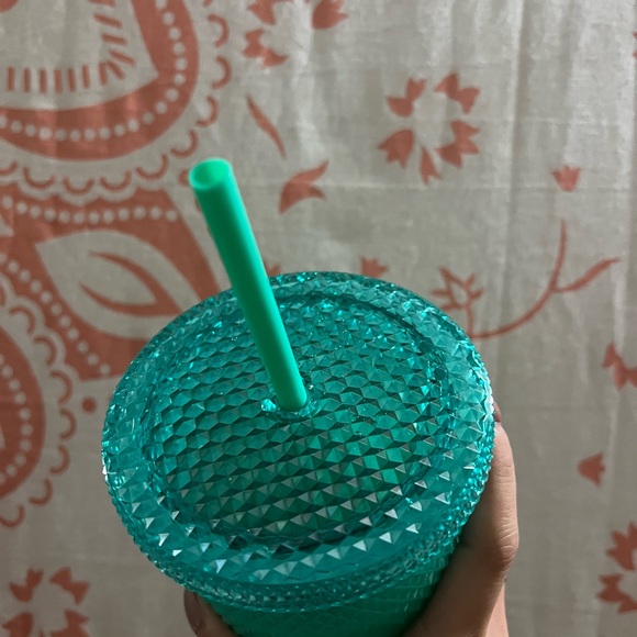 NWT! STARBUCKS mint Gradient studded tumbler set + keychain/ornament (3) - Picture 7 of 11